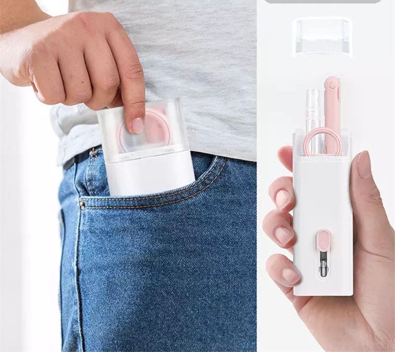 7 In 1 Cleaning Brush Set, Multifunctional Phone Keyboard Cleaning Kit, Computer Dust Cleaning, Cleaning Brush Tool for Airpods Earbud Cell Phone Laptop Camera, Multifunction Bluetooth Compatible Headset Cleaning Pen